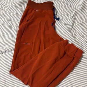 Figs Rust Orange Joggers (M)